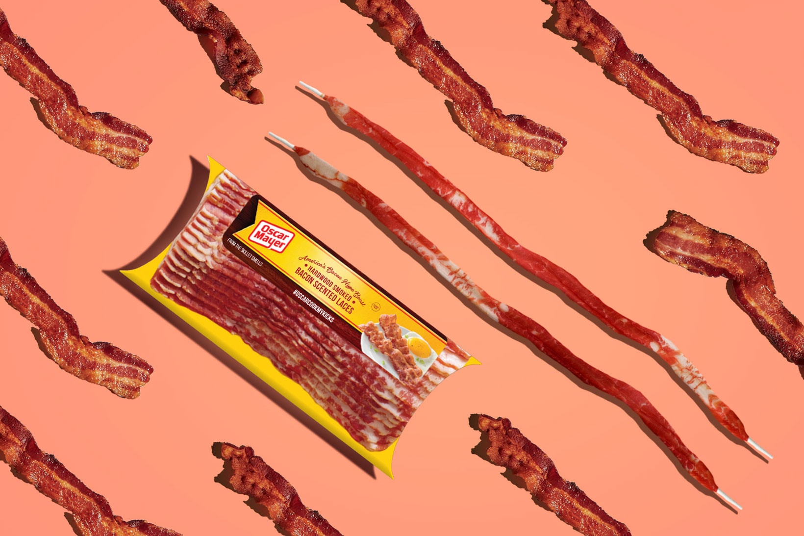 oscar mayer bacon scented shoelaces food meat