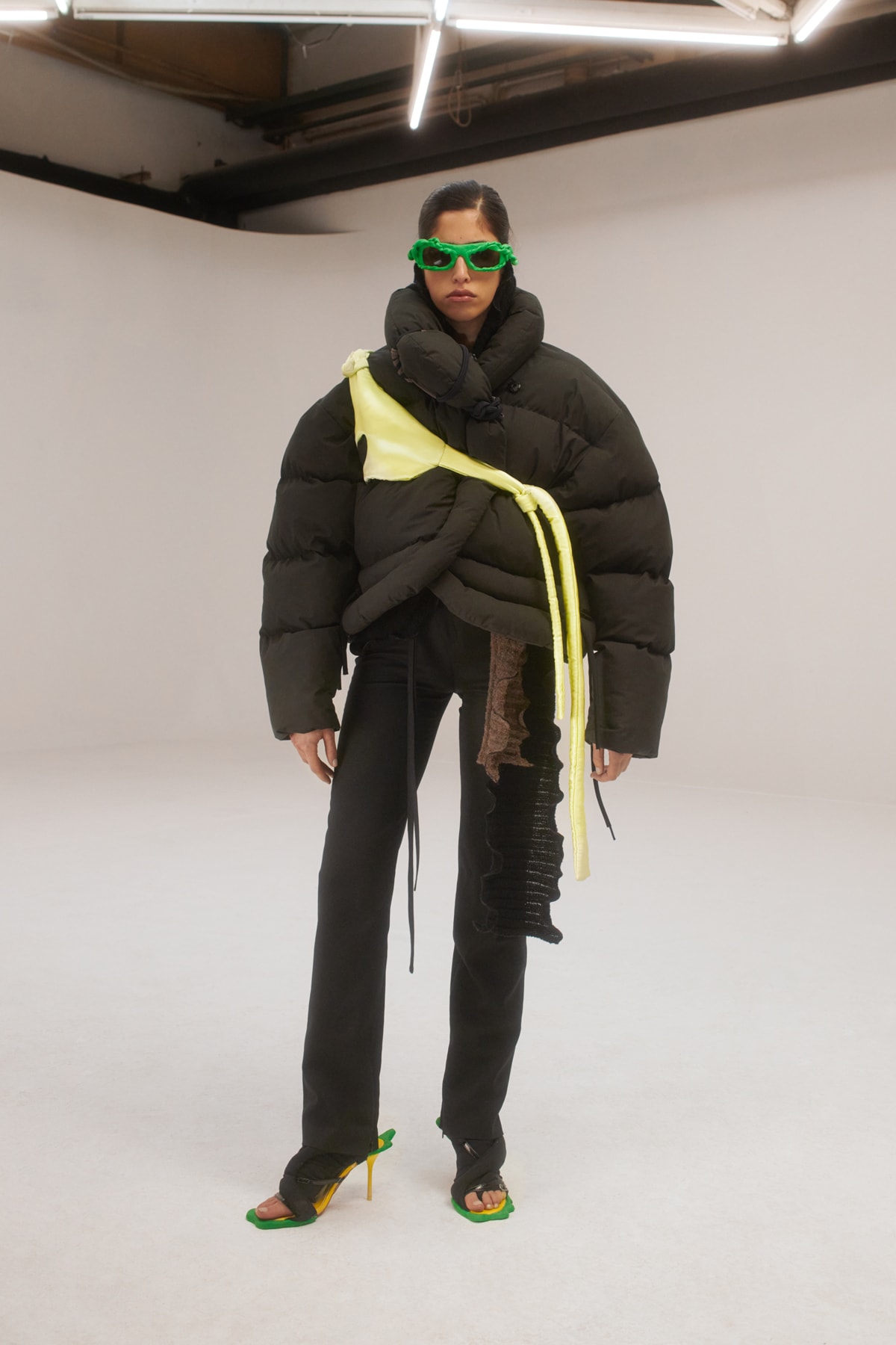 ottolinger fall winter 2021 fw21 collection paris fashion week pfw puffer jacket sunglasses