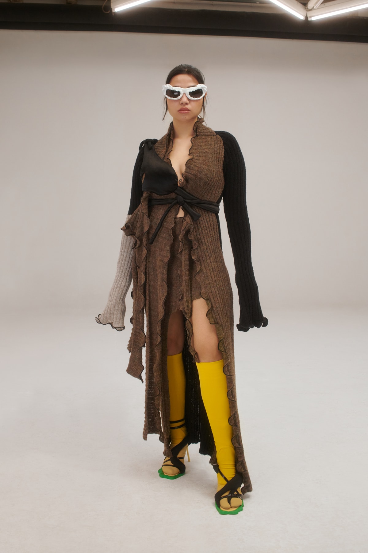 ottolinger fall winter 2021 fw21 collection paris fashion week pfw knitwear wrap cardigan dress