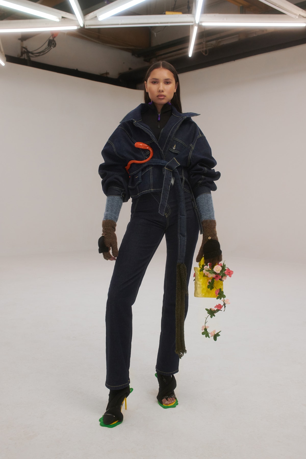 ottolinger fall winter 2021 fw21 collection paris fashion week pfw denim jacket pants jeans