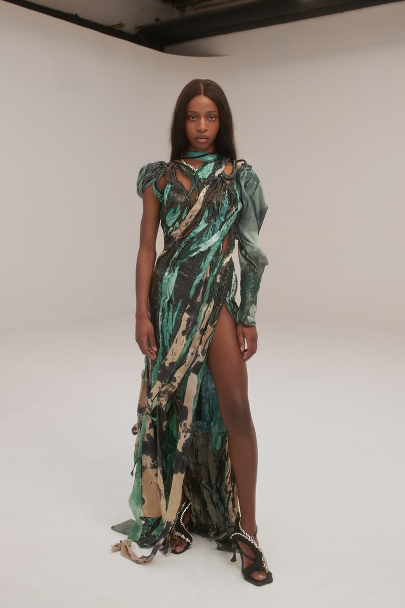 ottolinger fall winter 2021 fw21 collection paris fashion week pfw print pattern dress cutout