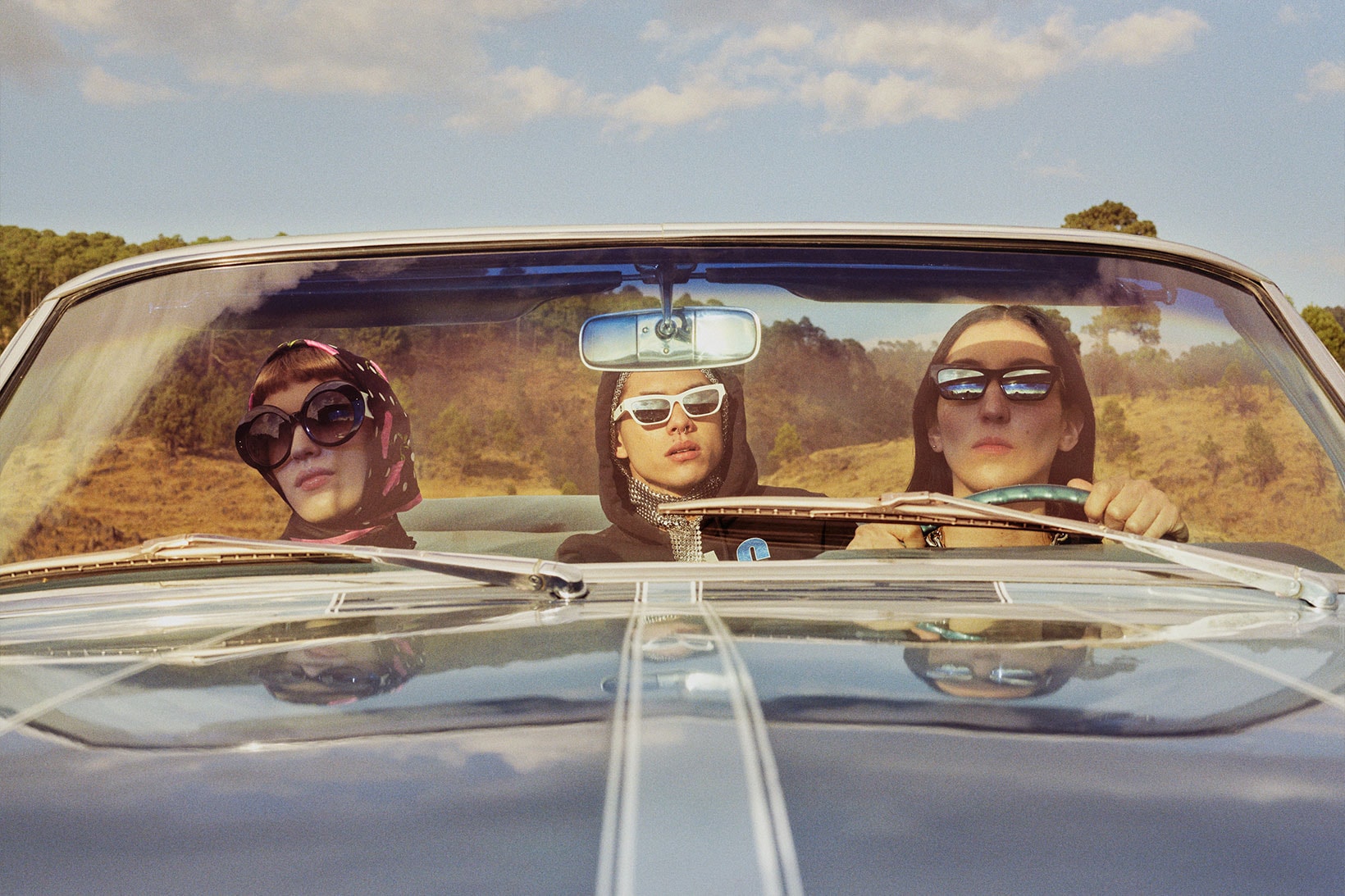 paco rabanne linda farrow eyewear sunglasses collaboration car driving