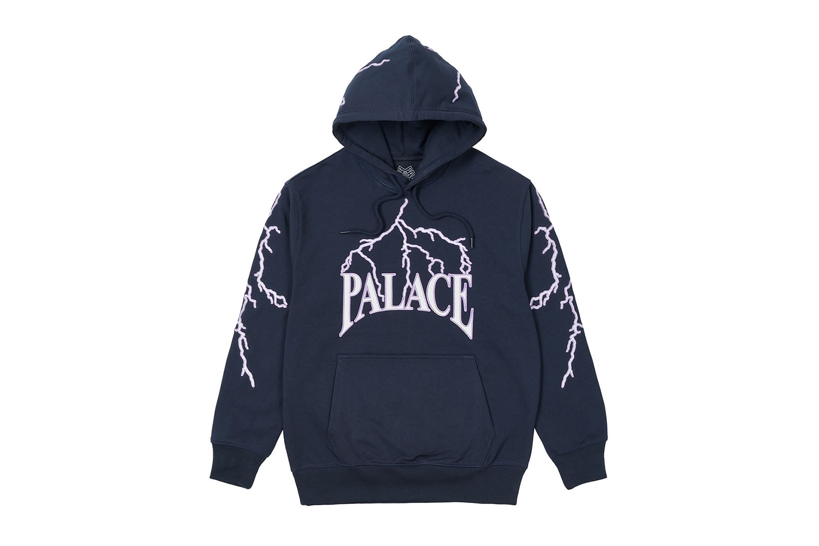 palace spring drop 4 collection hoodie lightning navy