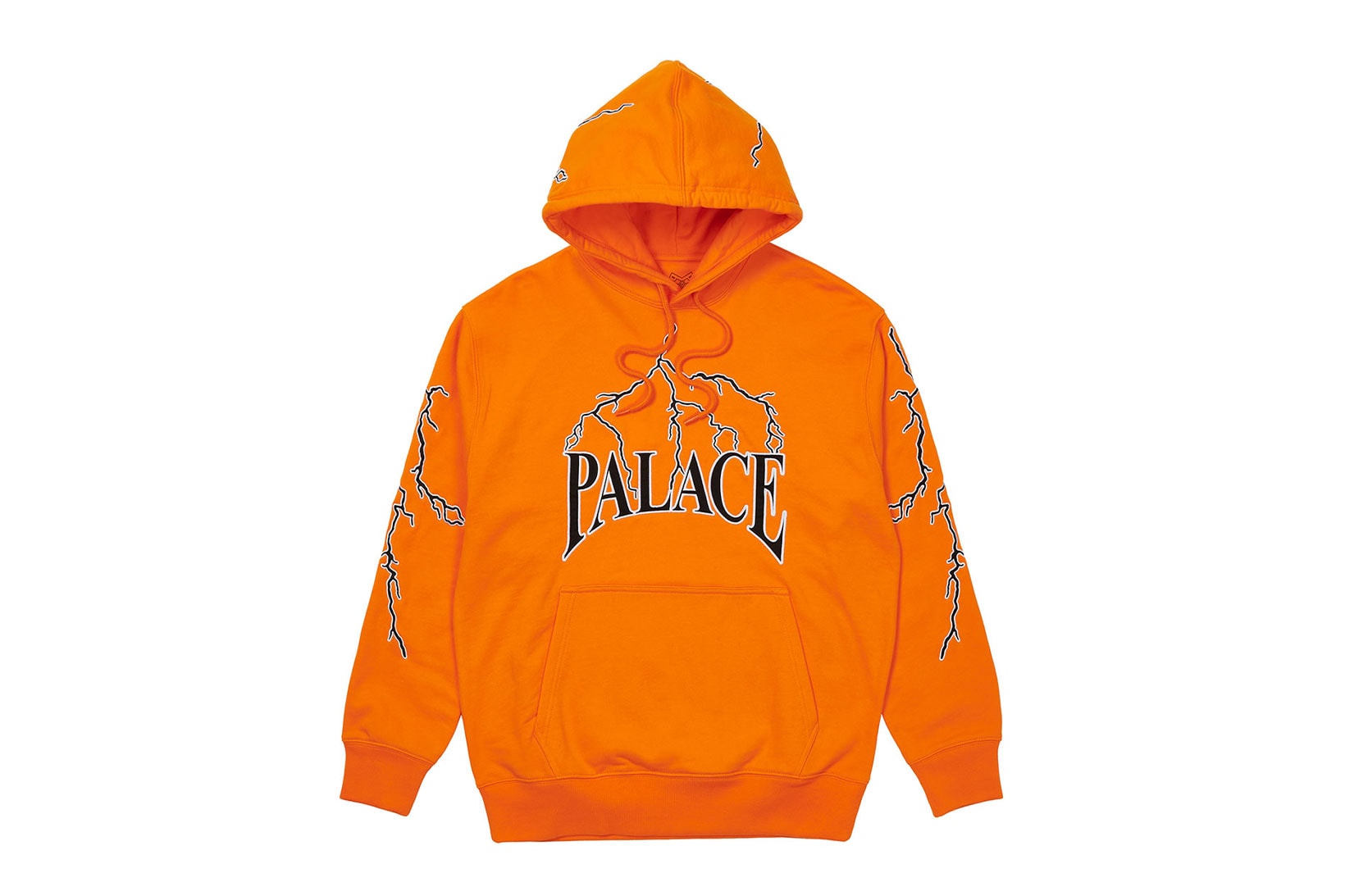 palace spring drop 4 collection hoodie lightning orange