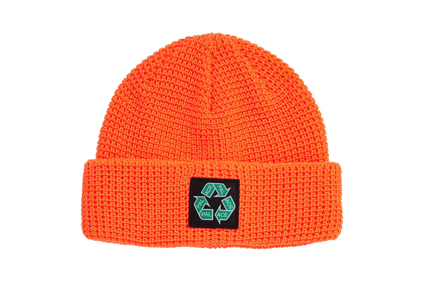 palace spring drop 4 collection logo beanie hat recycle orange