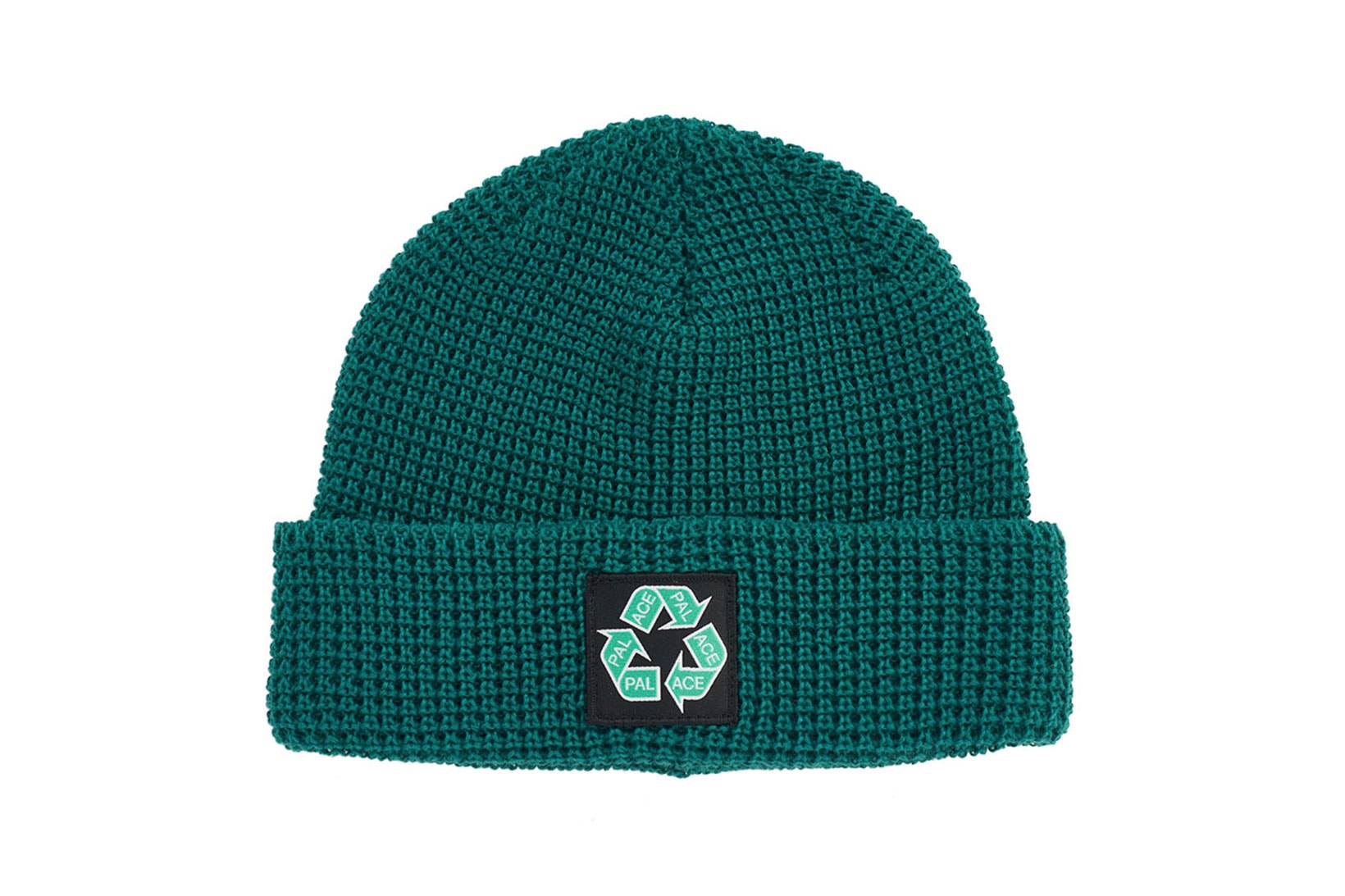 palace spring drop 4 collection logo beanie hat recycle green