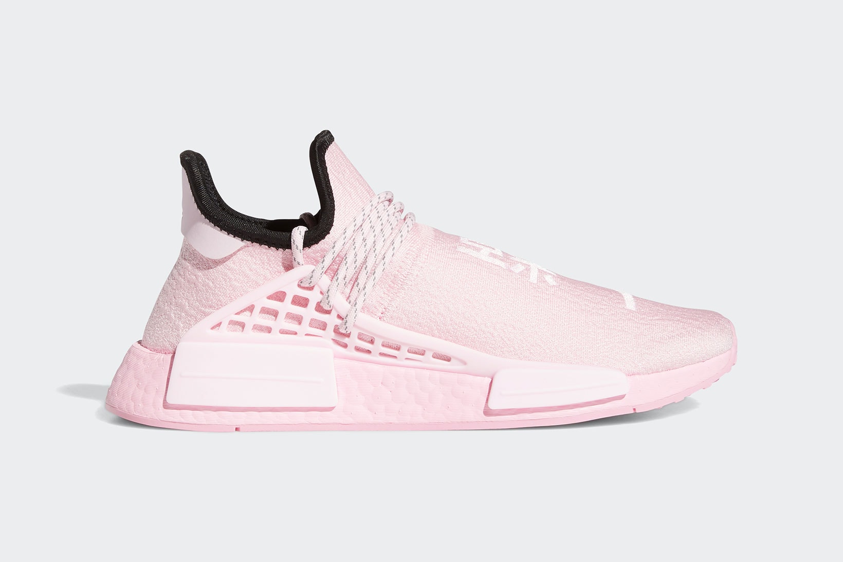 pharrell williams adidas originals hu nmd collaboration pink sneakers footwear shoes kicks sneakerhead lateral
