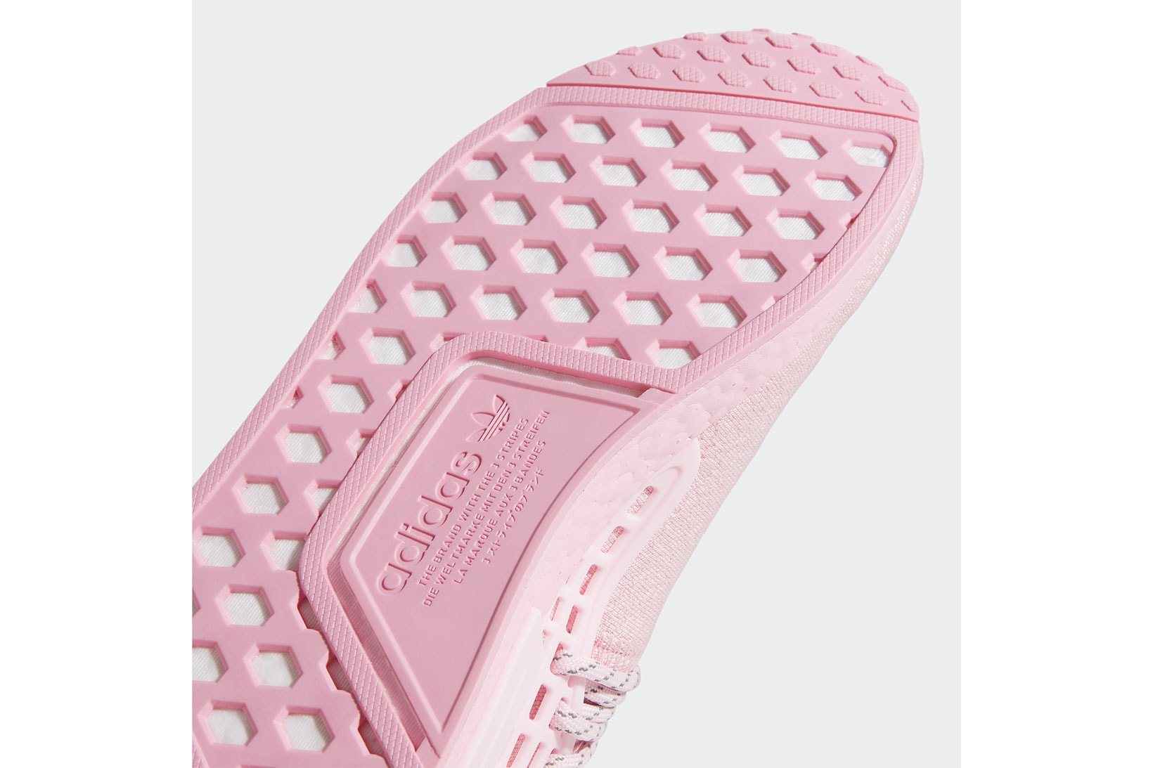pharrell williams adidas originals hu nmd collaboration pink sneakers footwear shoes kicks sneakerhead heel
