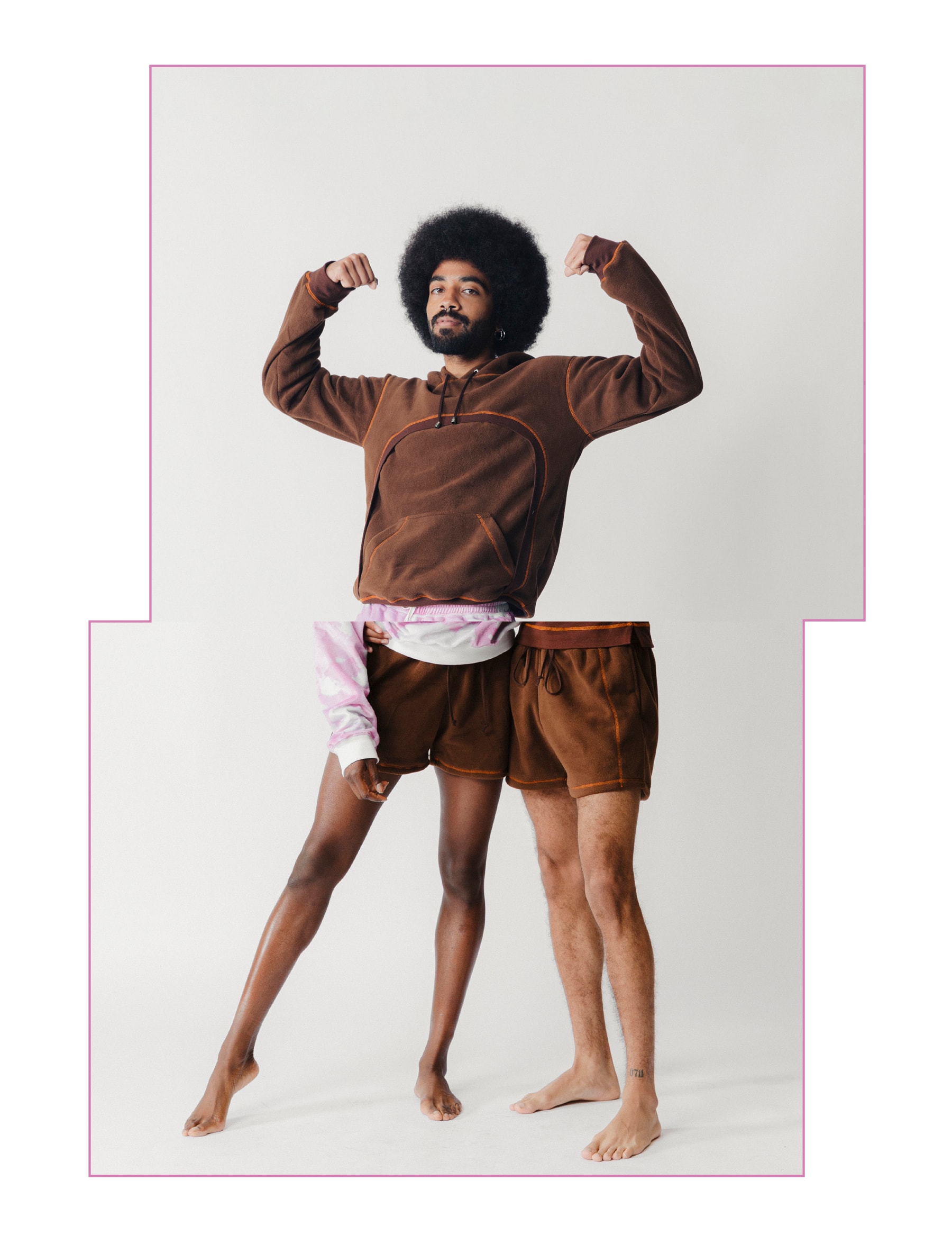phlemuns february 2021 spring drop collection brown tee shorts