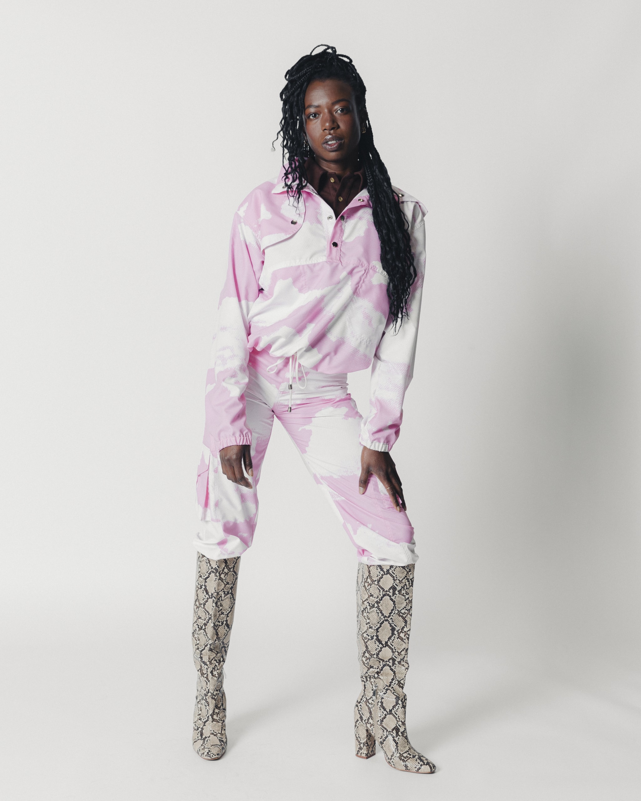 phlemuns february 2021 spring drop collection pink clouds anorak pants boots