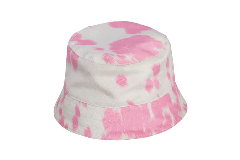 phlemuns mamag group bucket hats collaboration cow print pink front