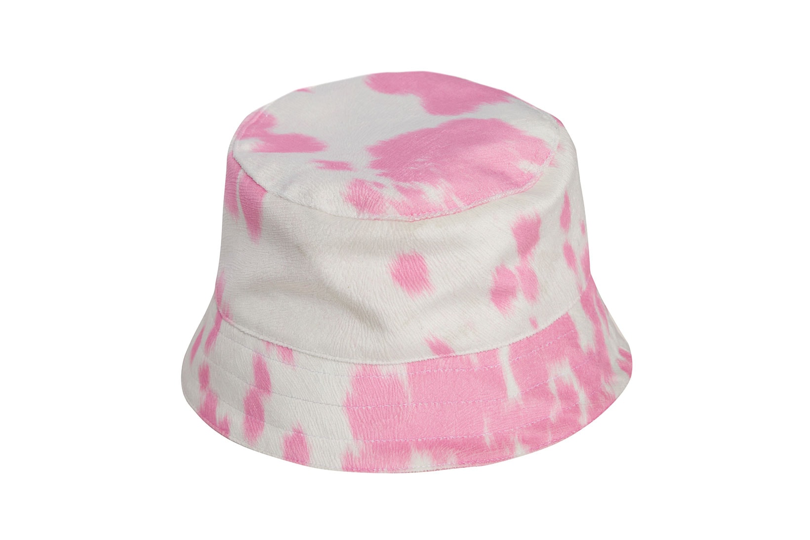 phlemuns mamag group bucket hats collaboration cow print pink front