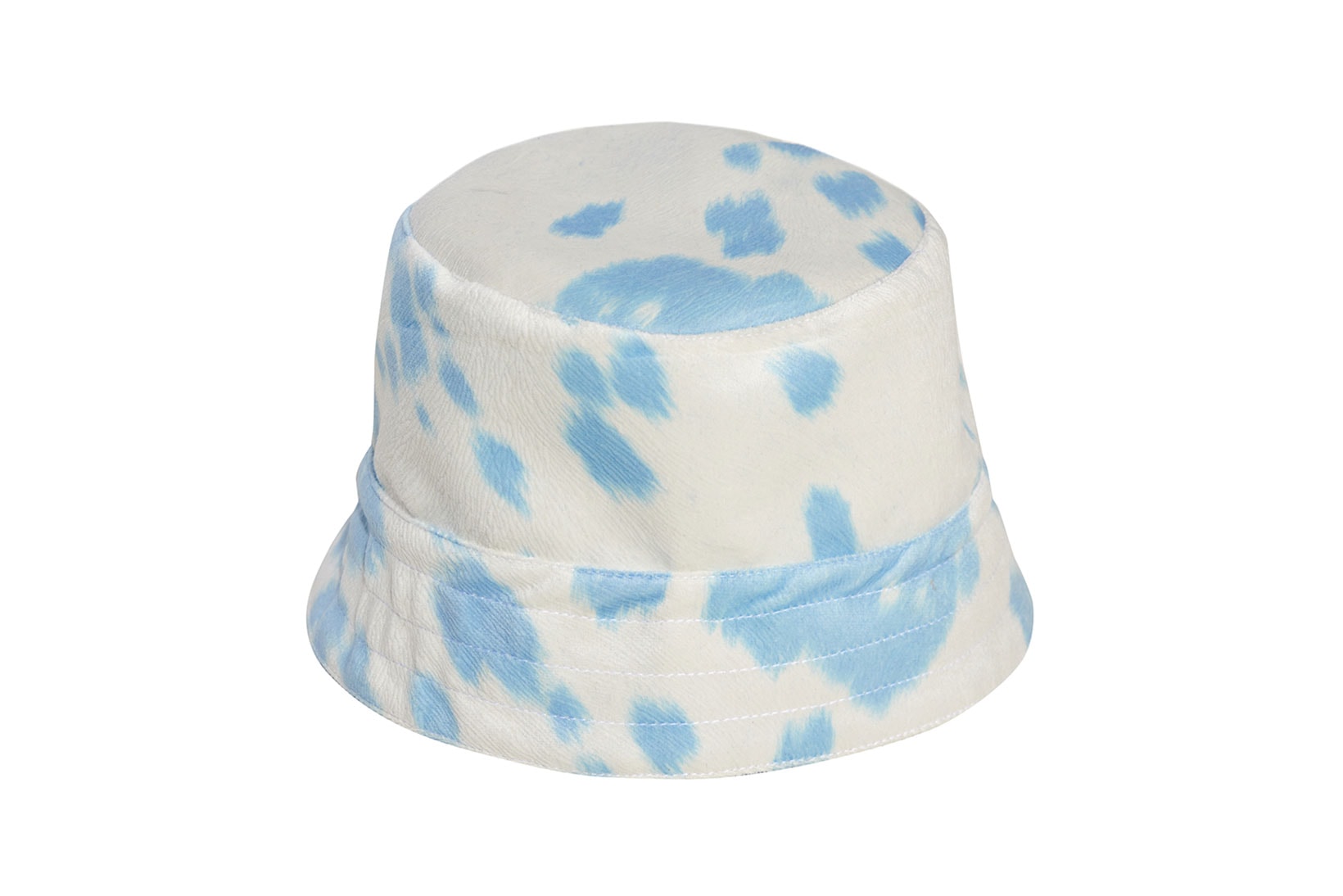 phlemuns mamag group bucket hats collaboration cow print blue front
