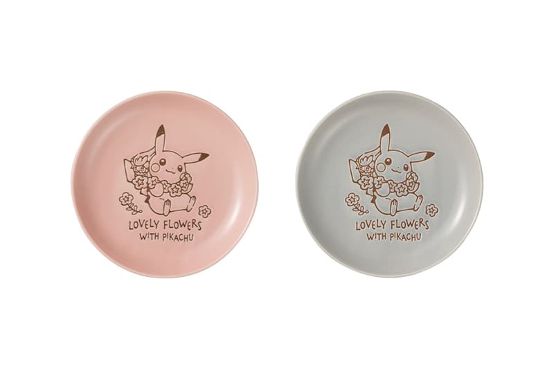 pokemon home tableware kitchen accessories stoneware plates pink gray pikachu