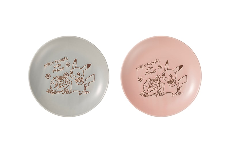pokemon home tableware kitchen accessories stoneware plates pink gray pikachu