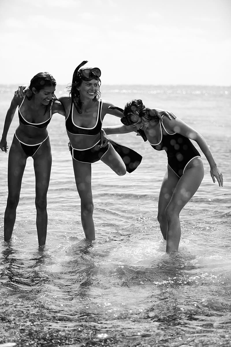 sir the label spring summer swimwear bikinis sets collection claude black white beach