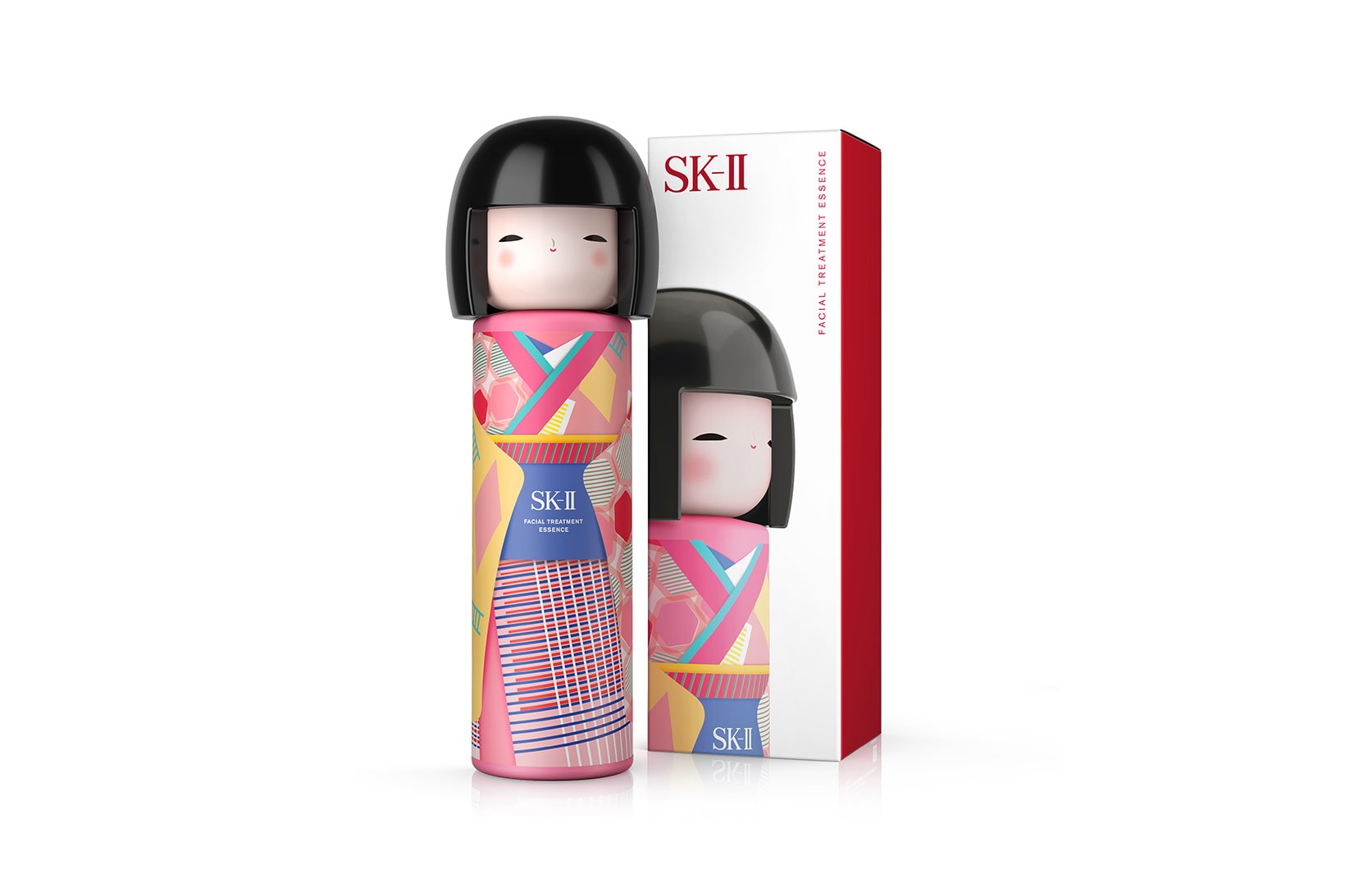 sk ii facial treatment essence serum fairy water limited edition bottle pink box front kimono skincare