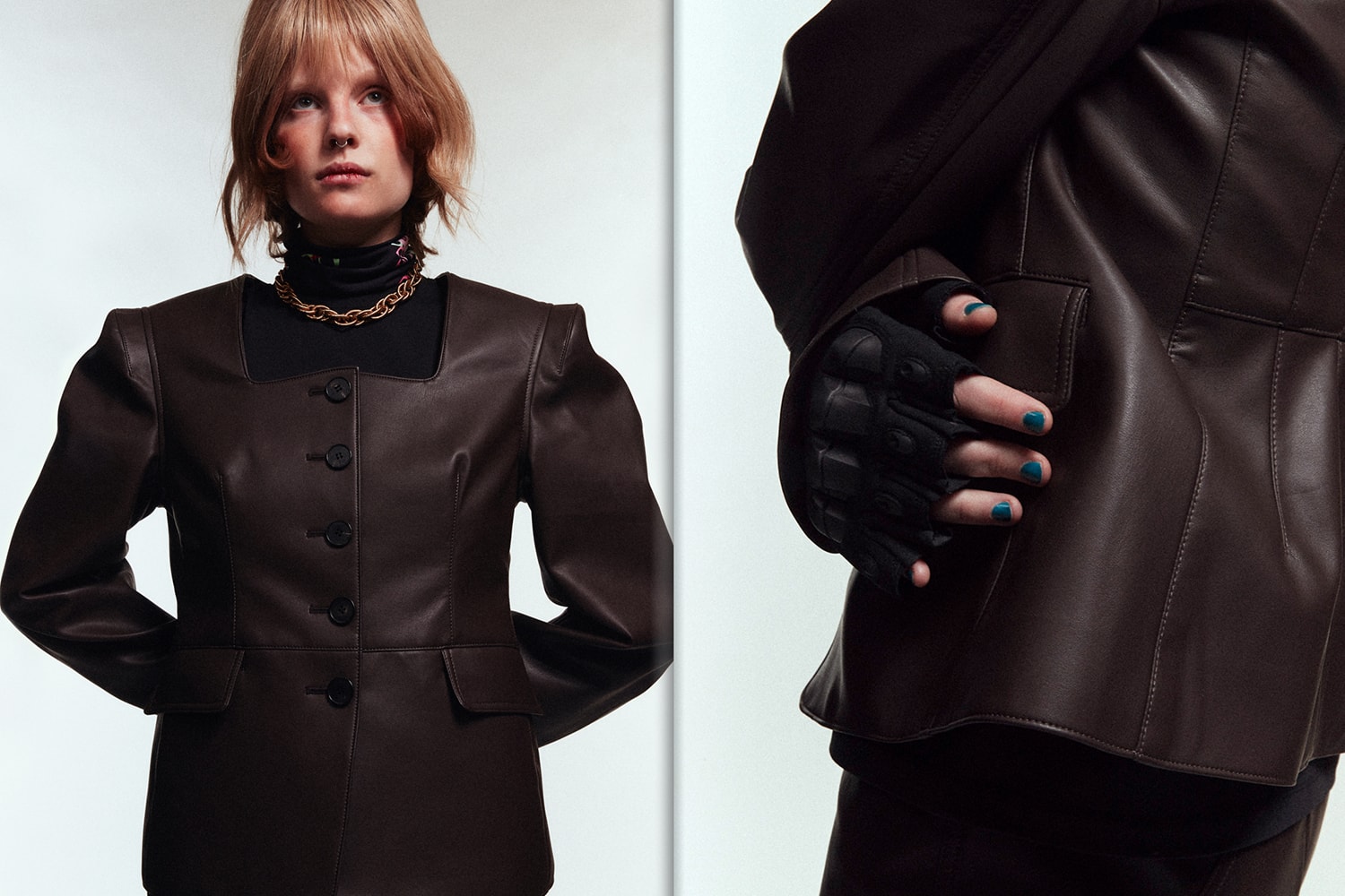 su gi fall winter 2021 fw21 collection lookbook leather jacket