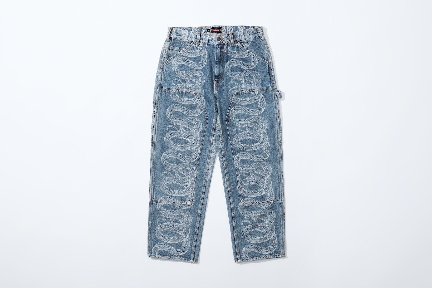 supreme hysteric glamour spring collaboration denim jeans