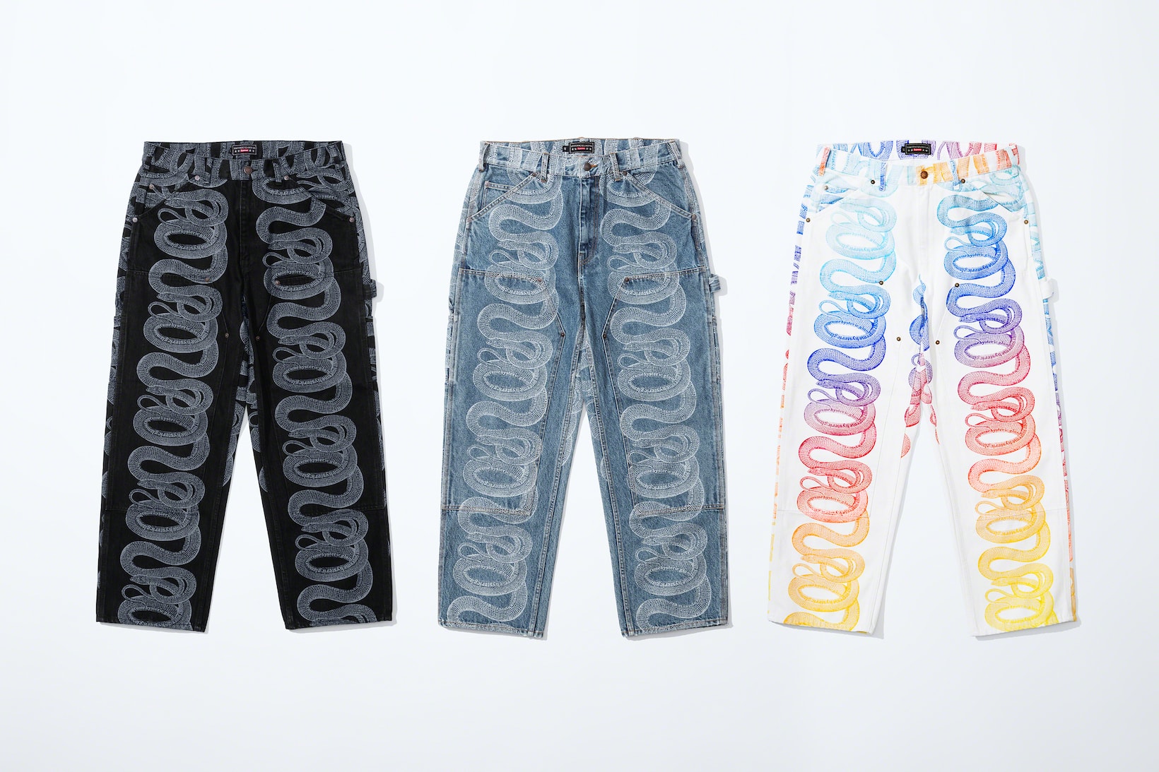 supreme hysteric glamour spring collaboration denim jeans