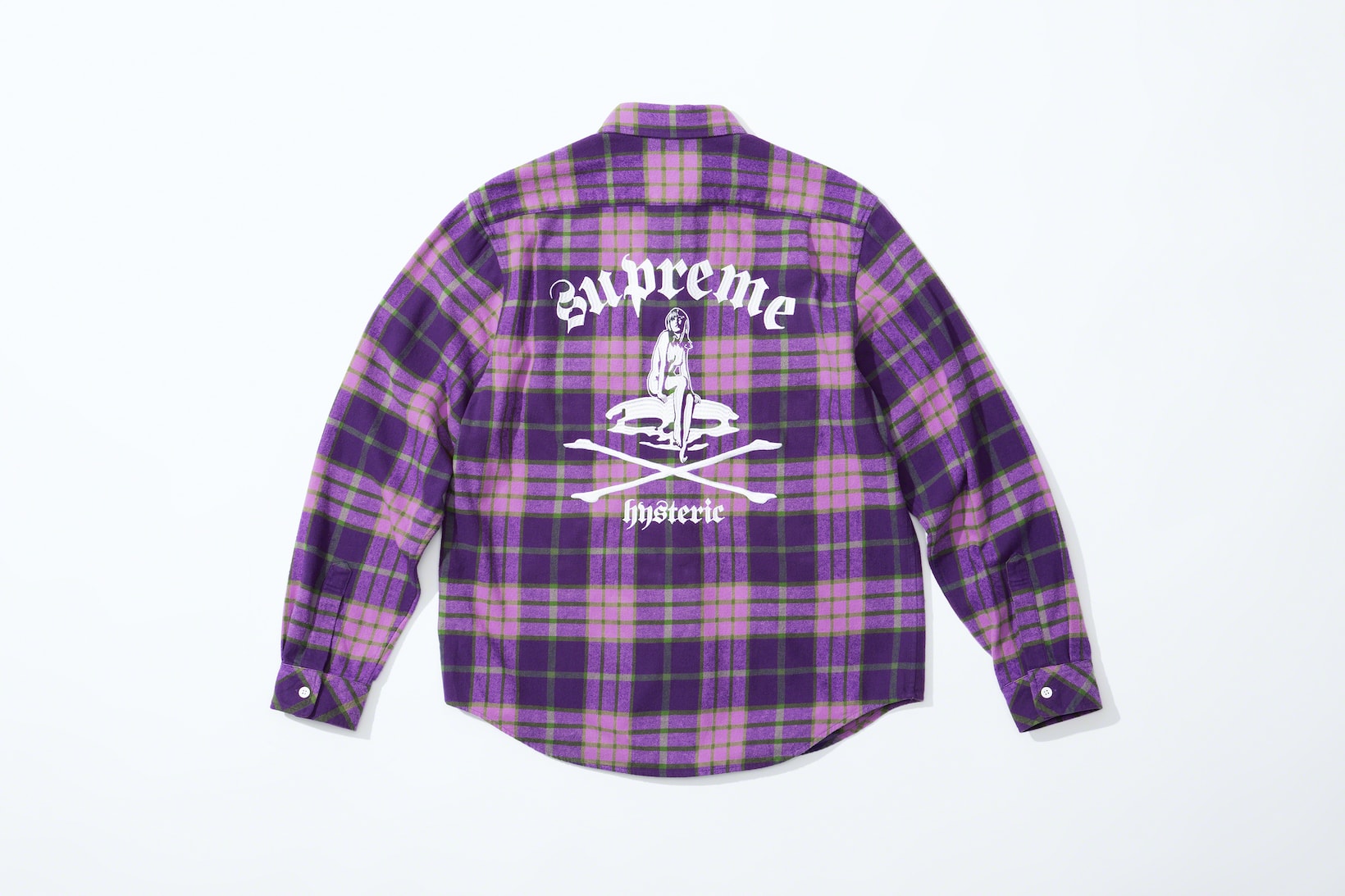 supreme hysteric glamour spring collaboration flannel plaid