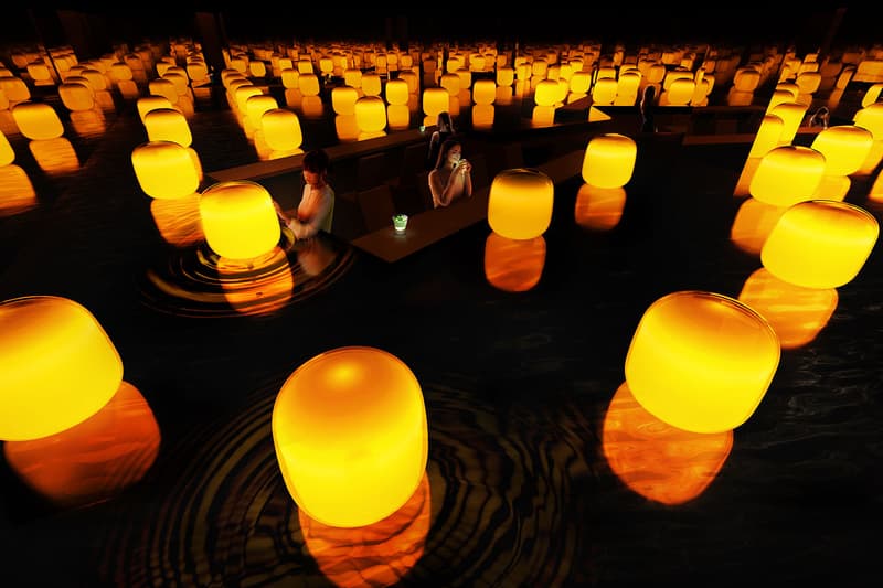 teamlab tea time in the soy sauce storehouse artwork installation okayama japan