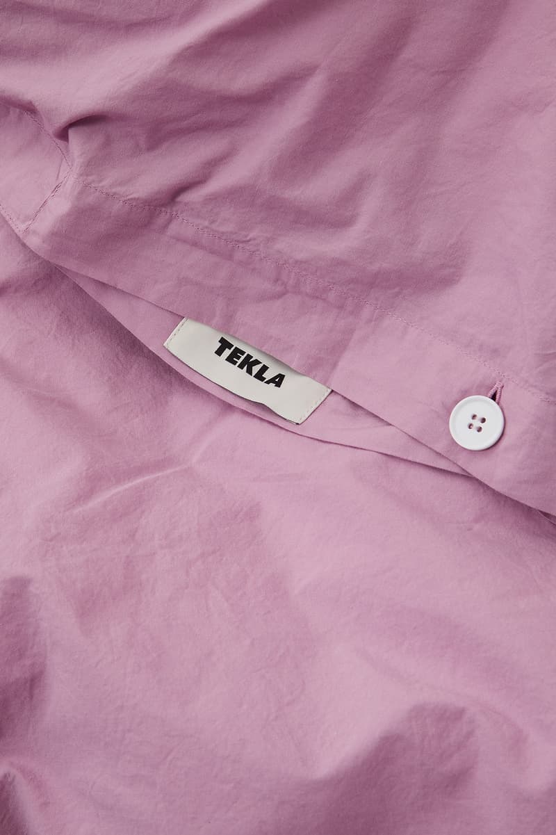 Tekla Percale Bedding Bed Sheets Mallow Pink