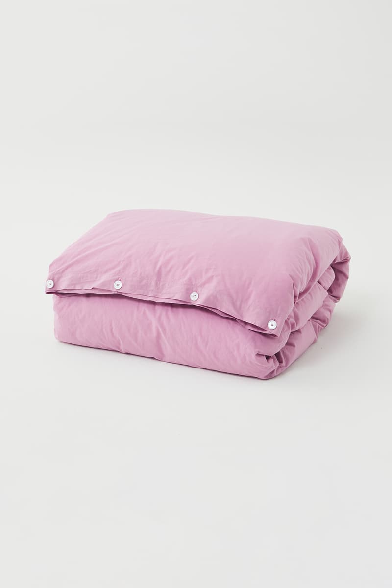 Tekla Percale Bedding Bed Sheets Mallow Pink