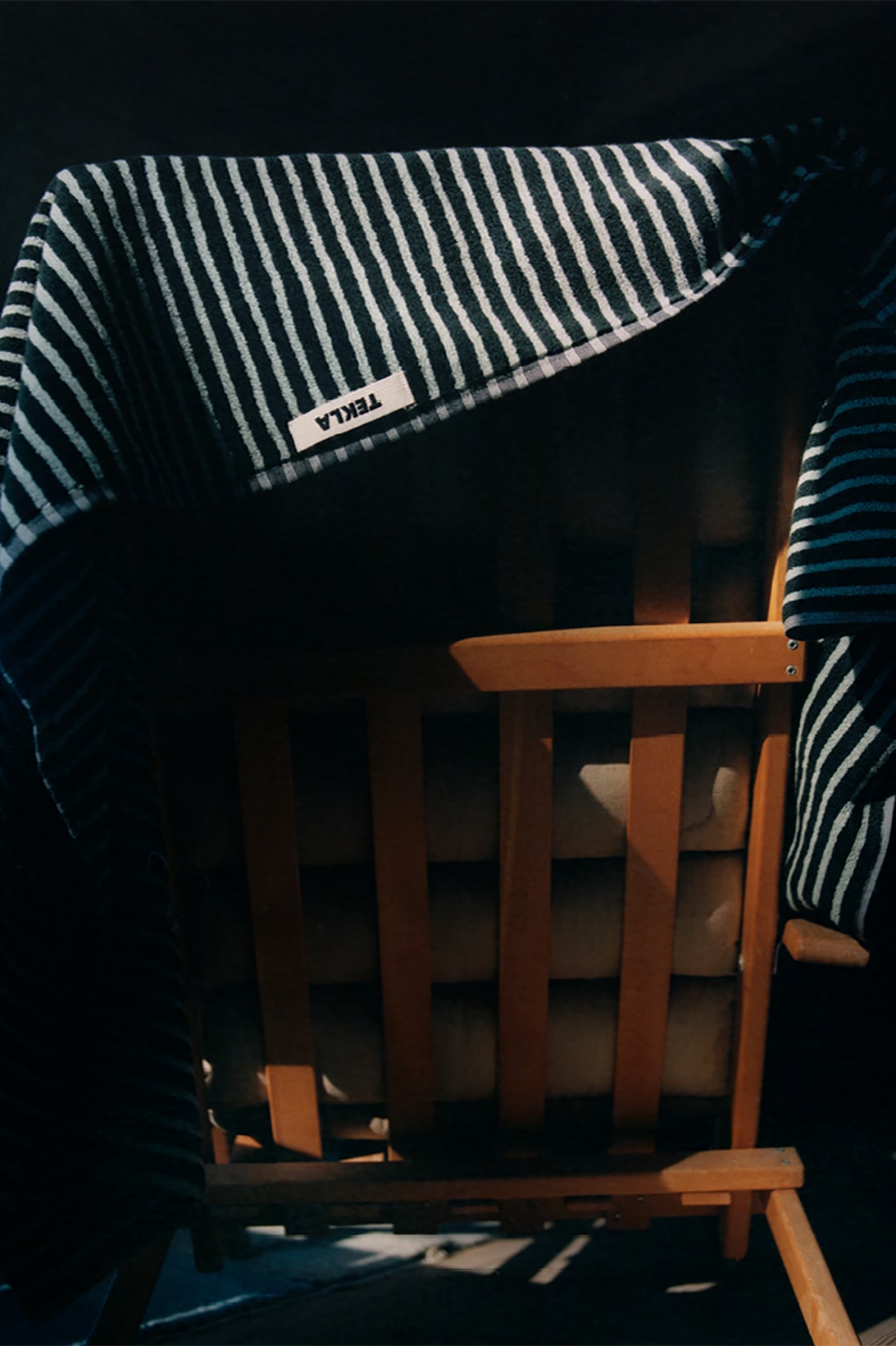 Tekla Striped Organic Cotton Towels Chair Home Decor