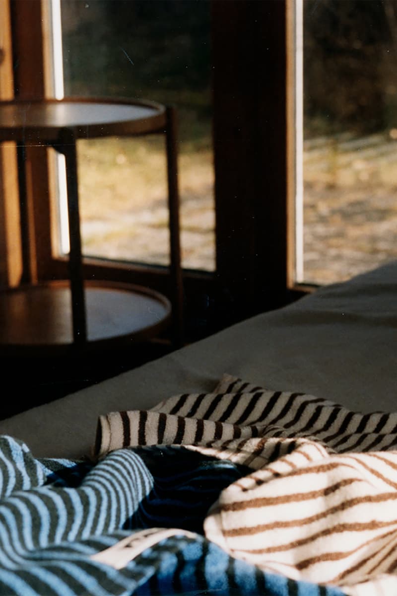 Tekla Striped Organic Cotton Towels Table Home Decor
