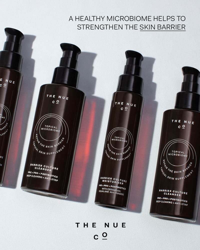 the nue co skincare barrier culture facial cleanser bottle packaging