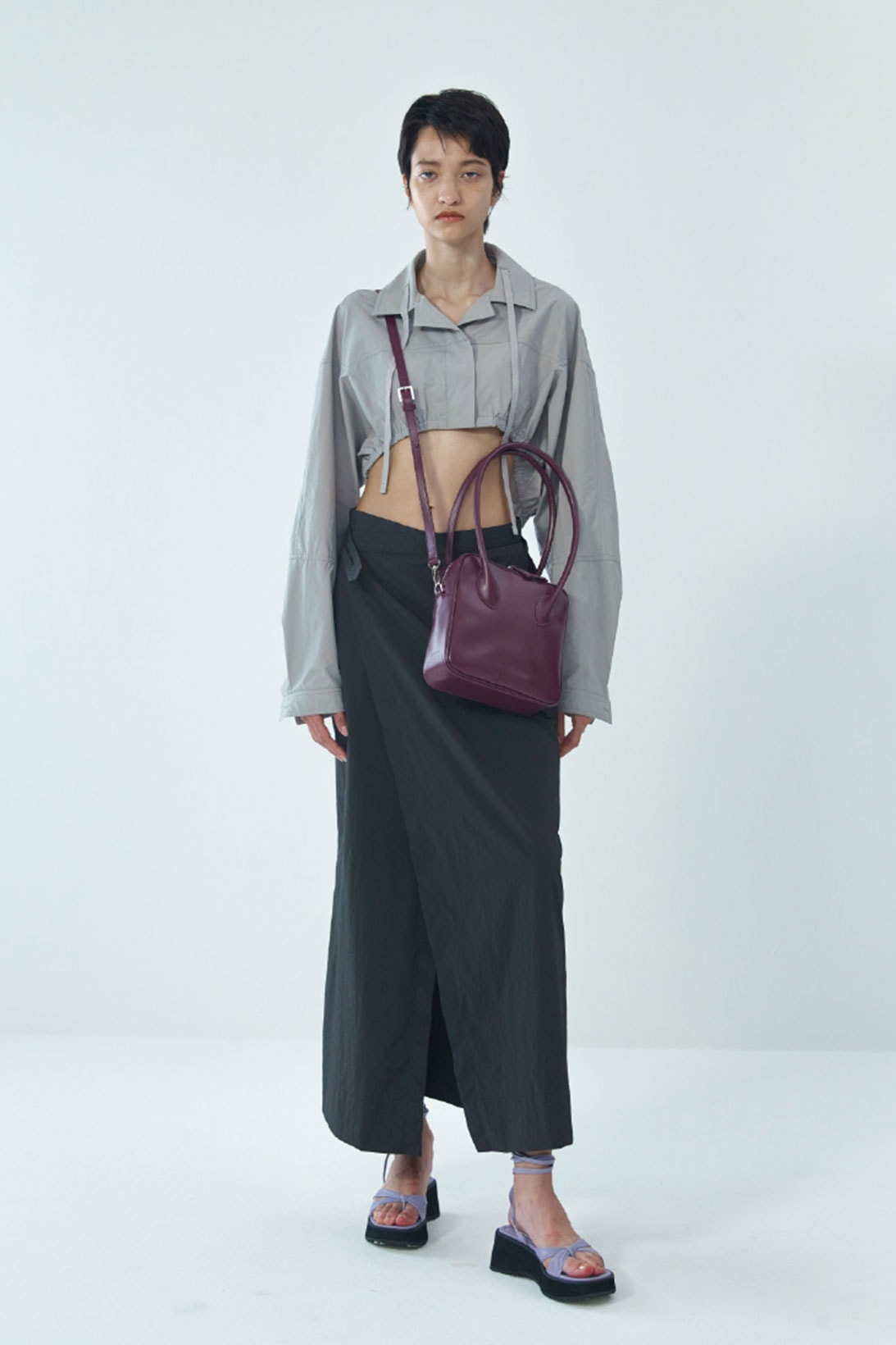 theopen product spring summer 2021 ss21 collection lookbook cropped top bag