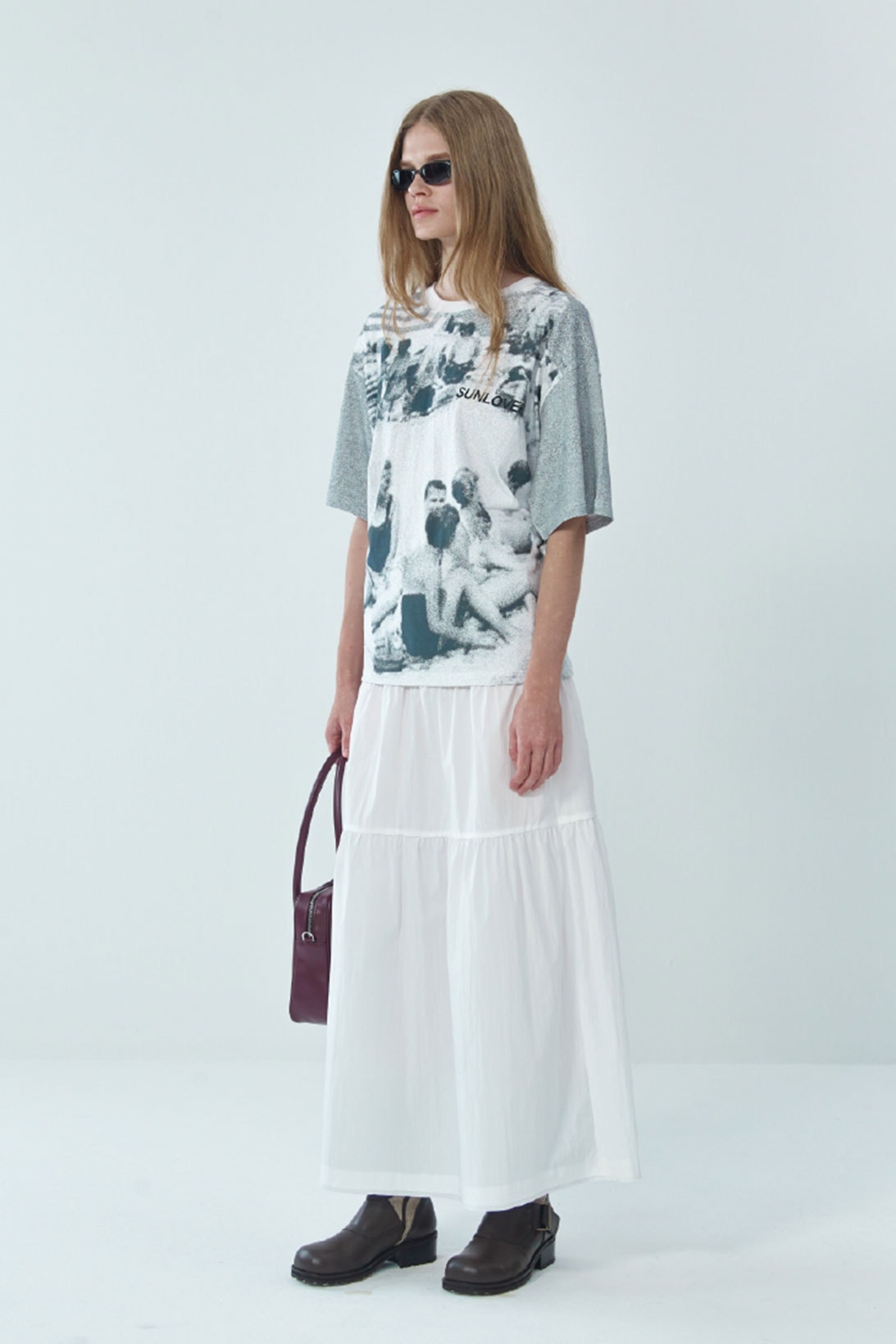 theopen product spring summer 2021 ss21 collection lookbook skirt long tshirt
