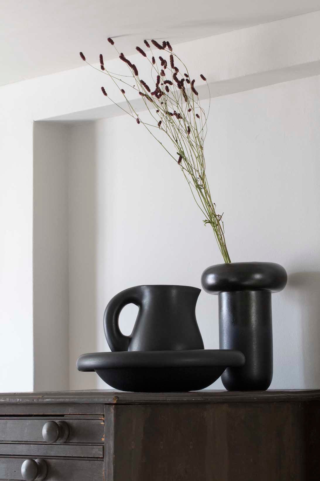 toogood homeware dough plough collection ceramics mugs jugs bowls black