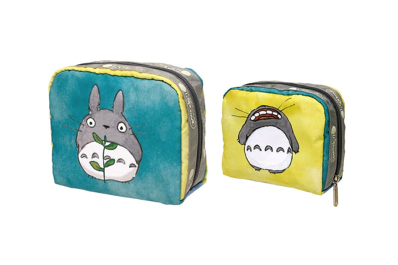 my neighbor totoro studio ghibli lesportsac collaboration glad morning square makeup pouch