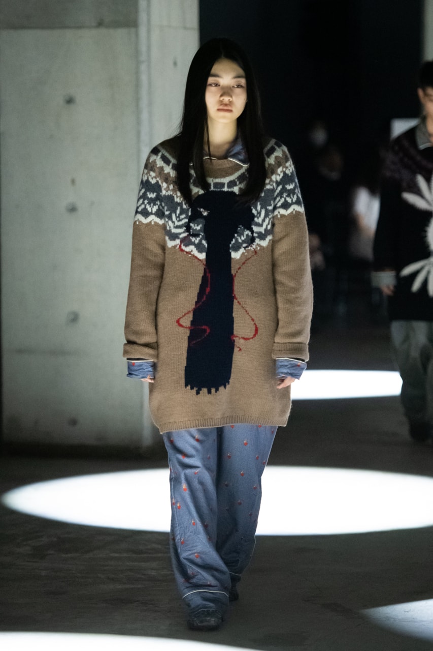 undercover fw21 fall winter 2021 collection runway fashion week jun takahashi knitwear trousers pajamas