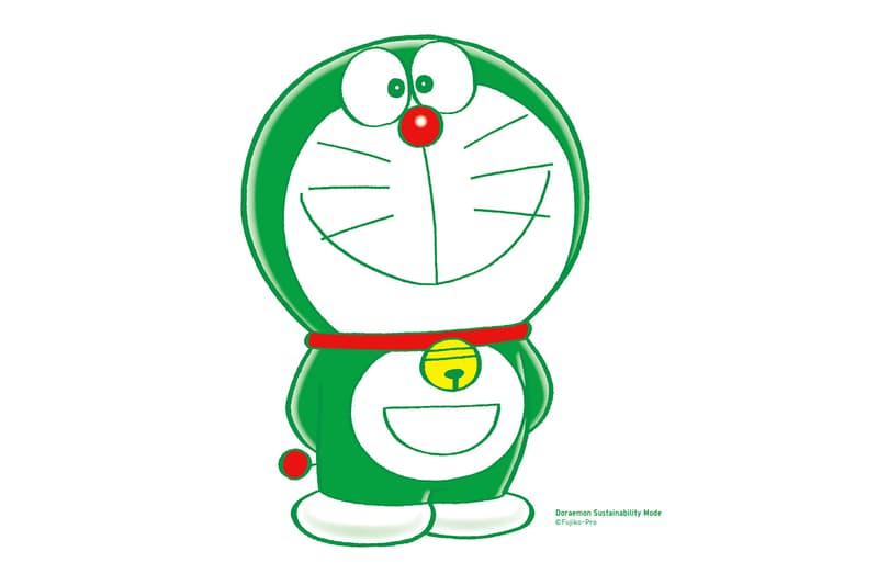 uniqlo doraemon green sustainability environment goals initiative illustration