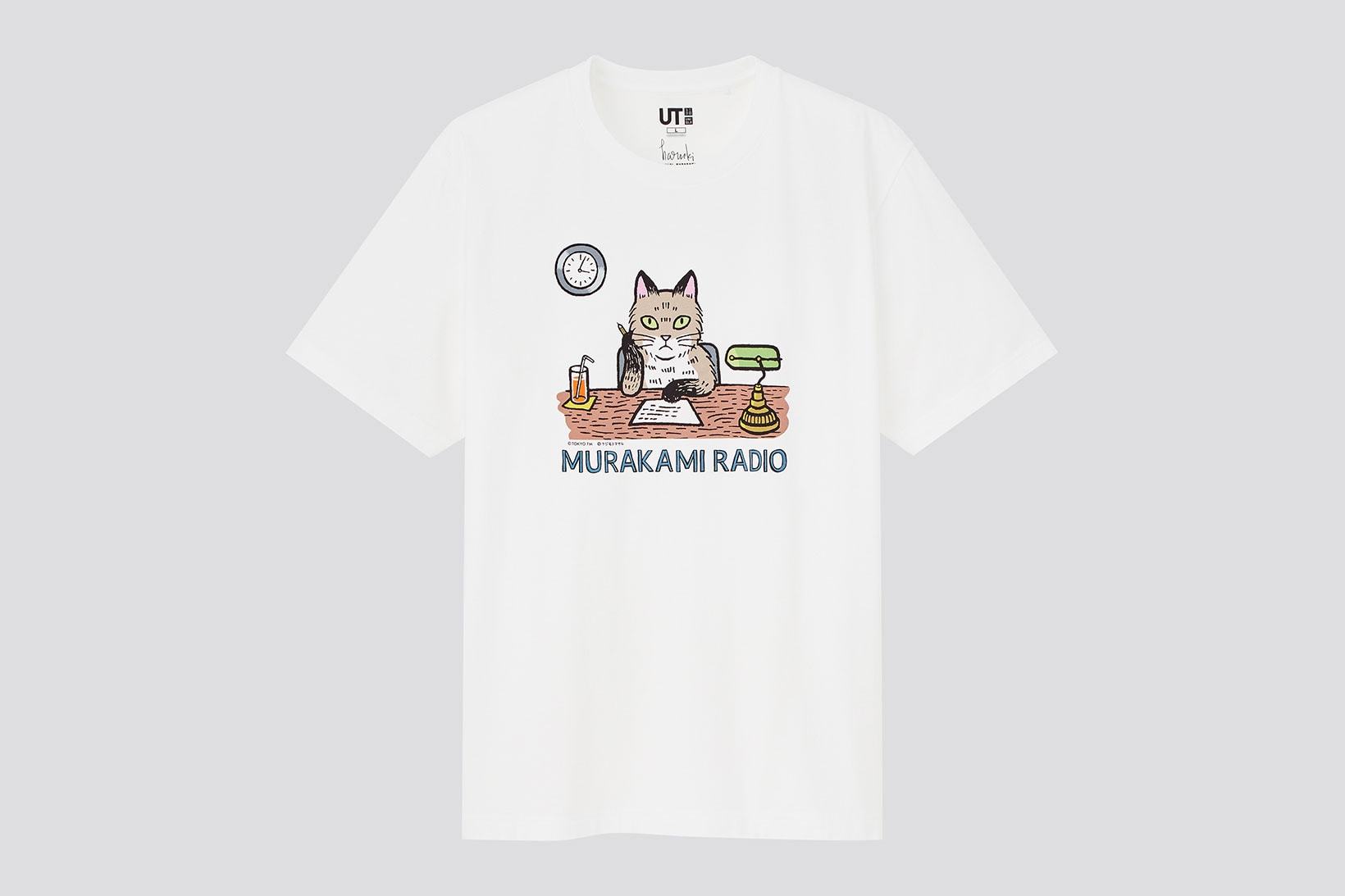 uniqlo ut haruki murakami author books collaboration t-shirt radio cat
