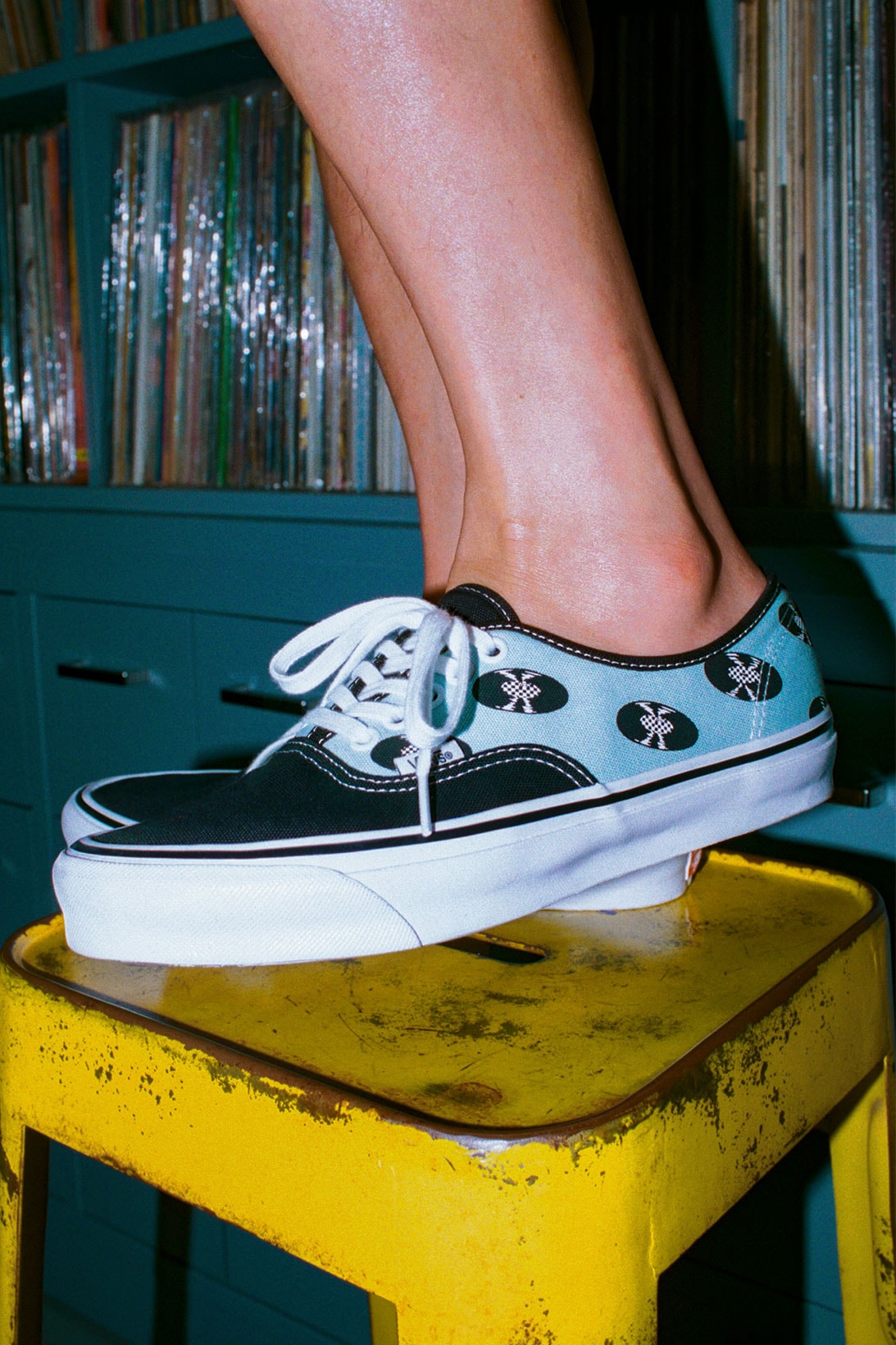 vault by vans wacko maria sneakers collaboration og authentic lx blue on foot