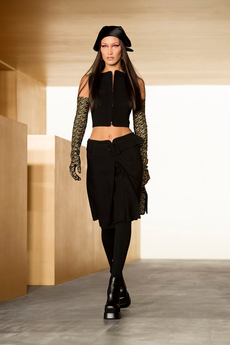 Versace Fall/Winter 2021 Show Collection Gigi Hadid
