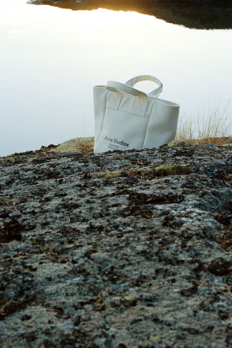 acne studios canvas bag white accessory