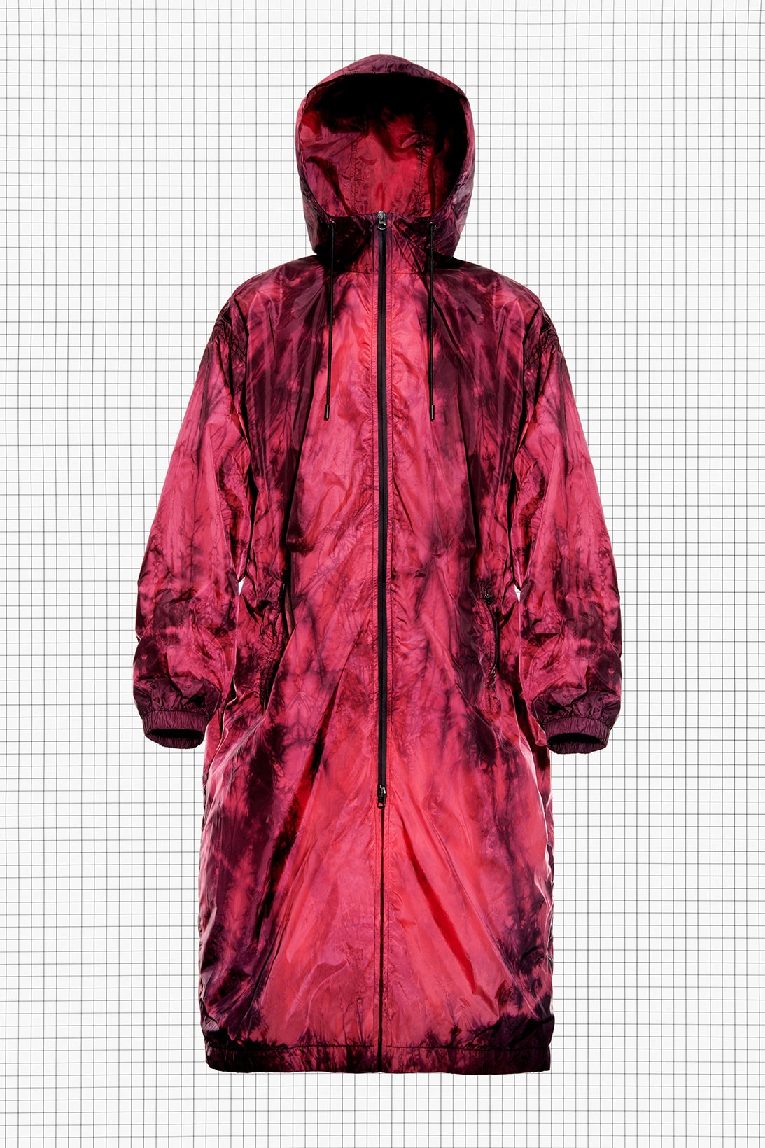 acne studios repurposed drop 3 hiking tie-dye parka jacket coat hood