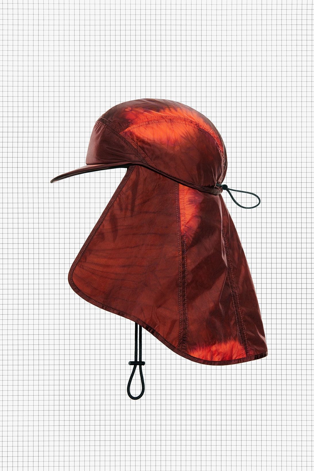 acne studios repurposed drop 3 hiking tie-dye hat