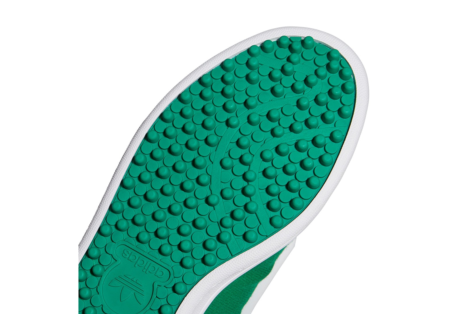 adidas originals golf stan smith sneakers sustainable green white footwear shoes kicks sneakerhead lateral sole