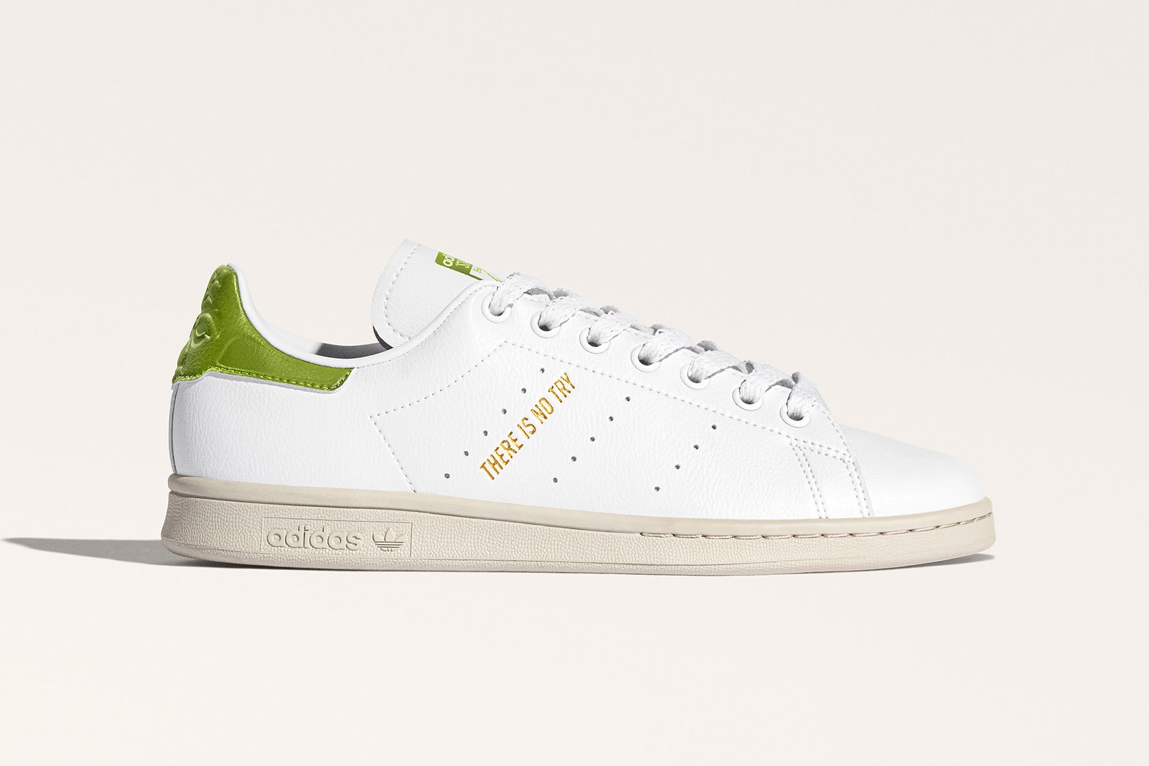 adidas originals stan smith star wars yoda collaboration sustainable sneakers green white footwear kicks shoes sneakerhead lateral