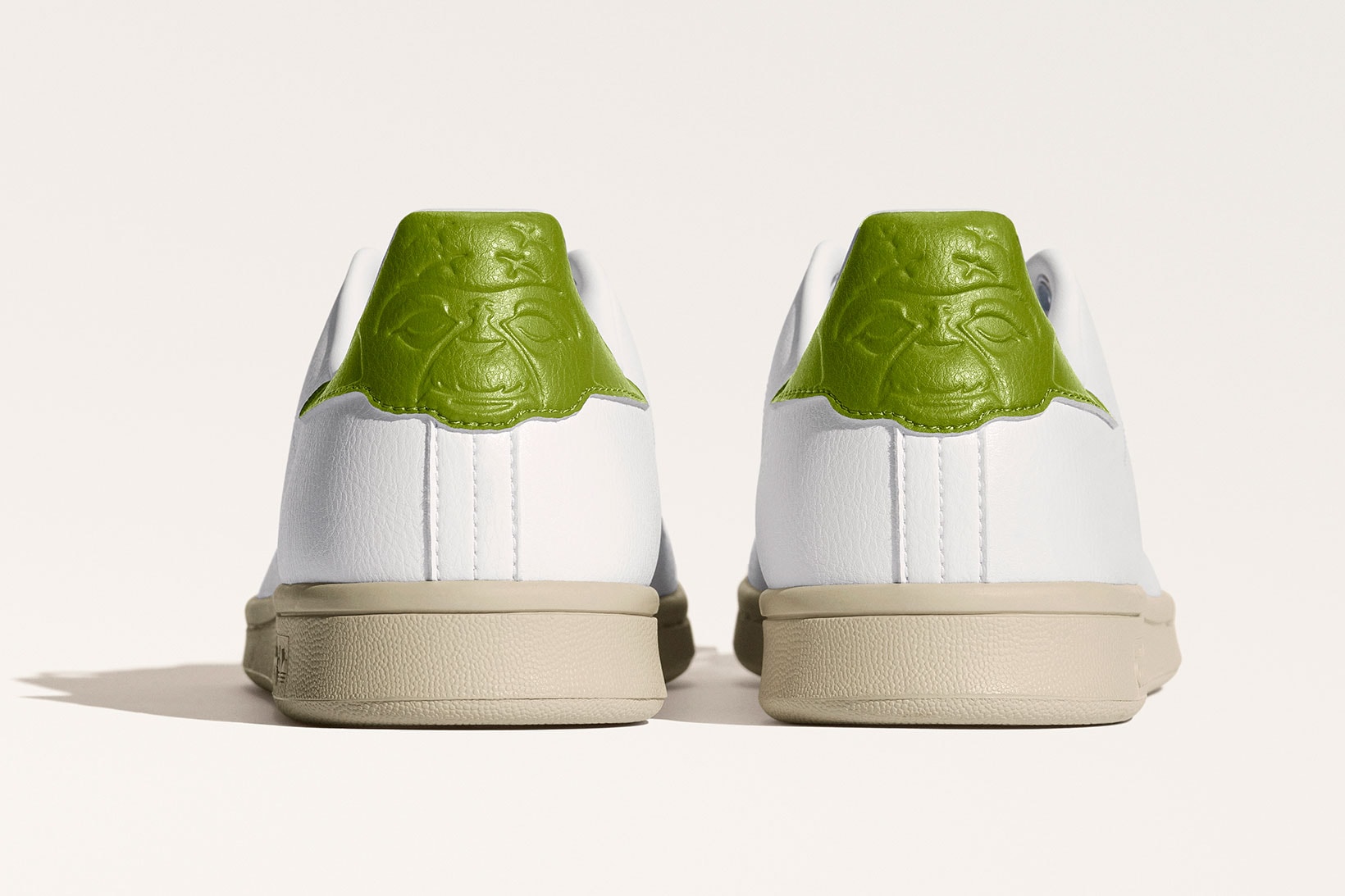 adidas originals stan smith star wars yoda collaboration sustainable sneakers green white footwear kicks shoes sneakerhead heel