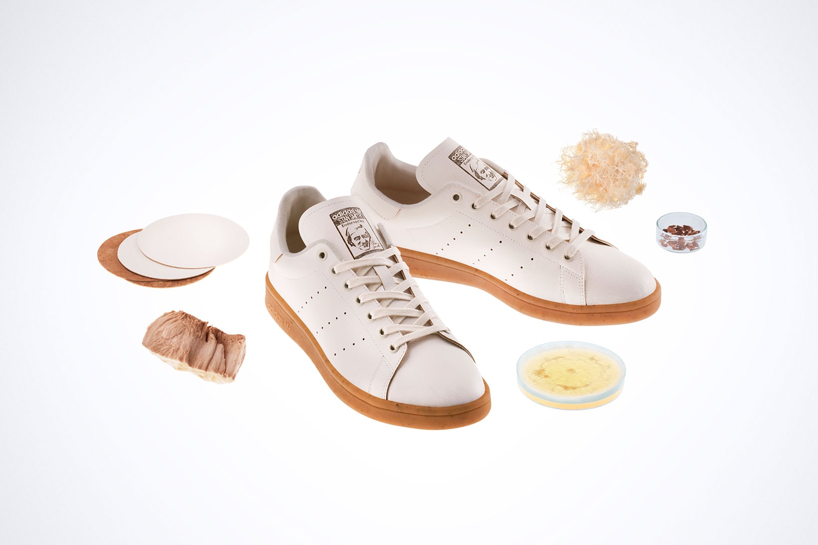 adidas stan smith mylo mushroom leather sneakers concept shoe details upper laterals toe