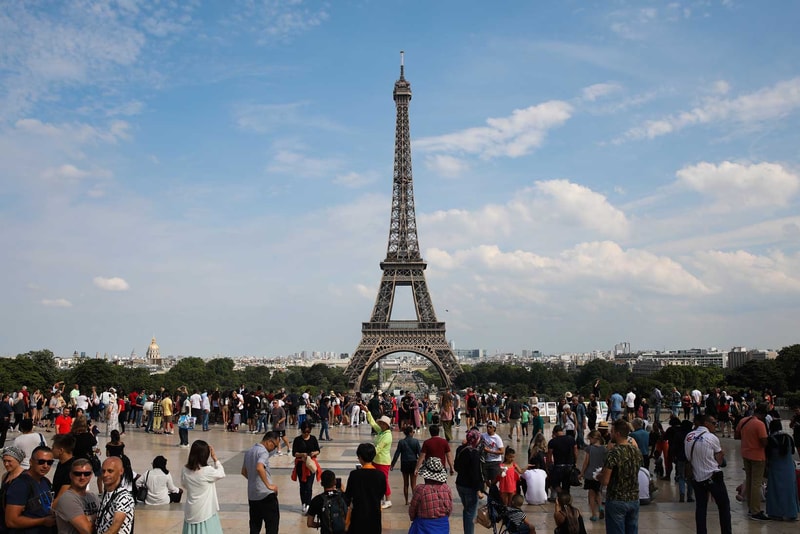 Eiffel Tower Paris France Tourists