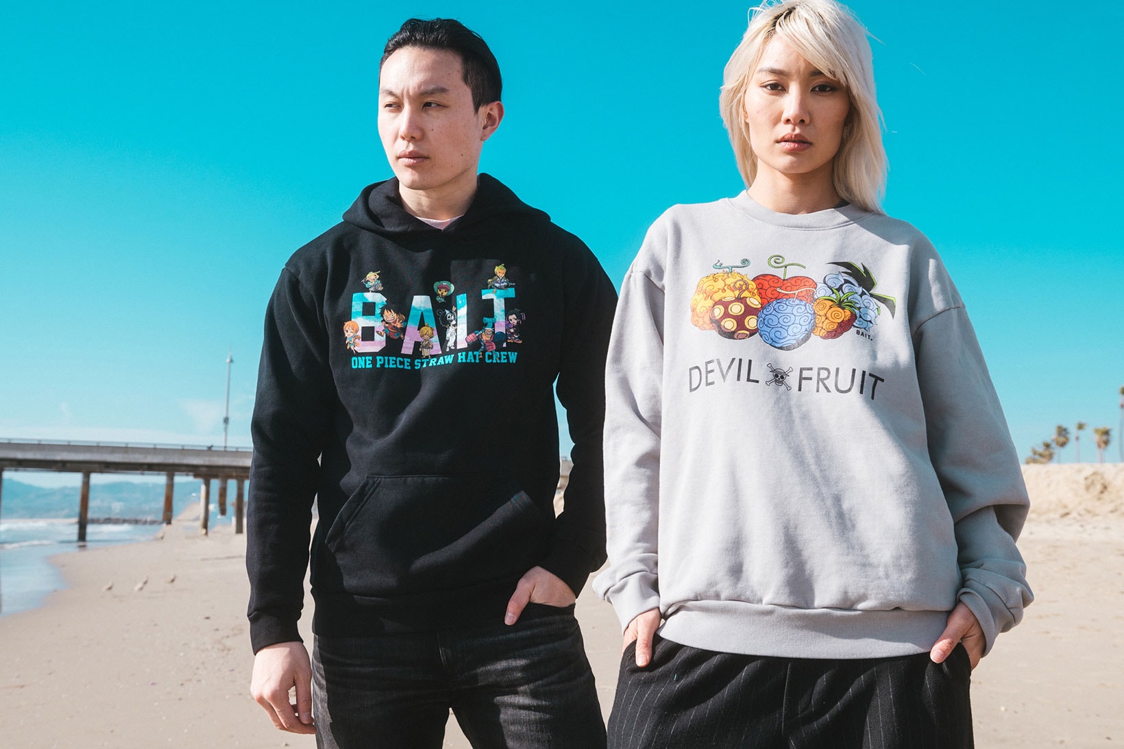 bait one piece apparel capsule collaboration sustainable sweater hoodie