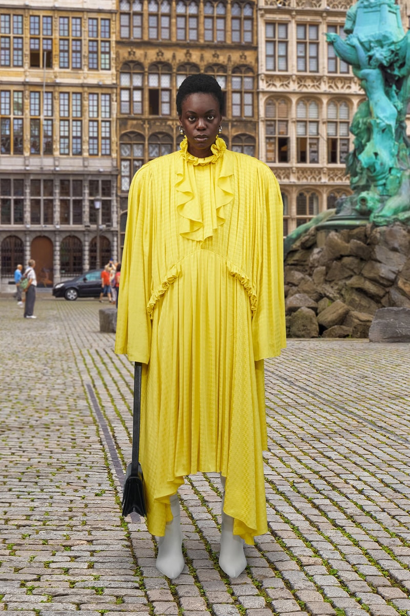 balenciaga pre-fall 2021 collection demna gvasalia yellow dress